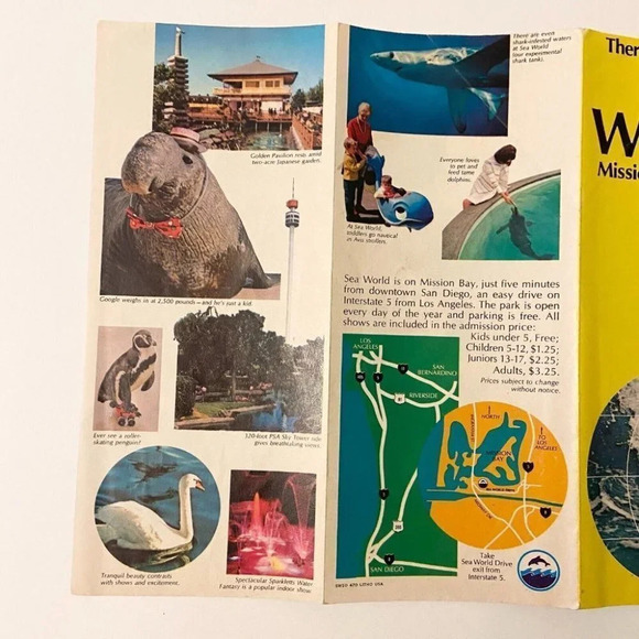 Vintage Sea World Mission Bay San Diego Travel Guide Brochure - Picture 9 of 11